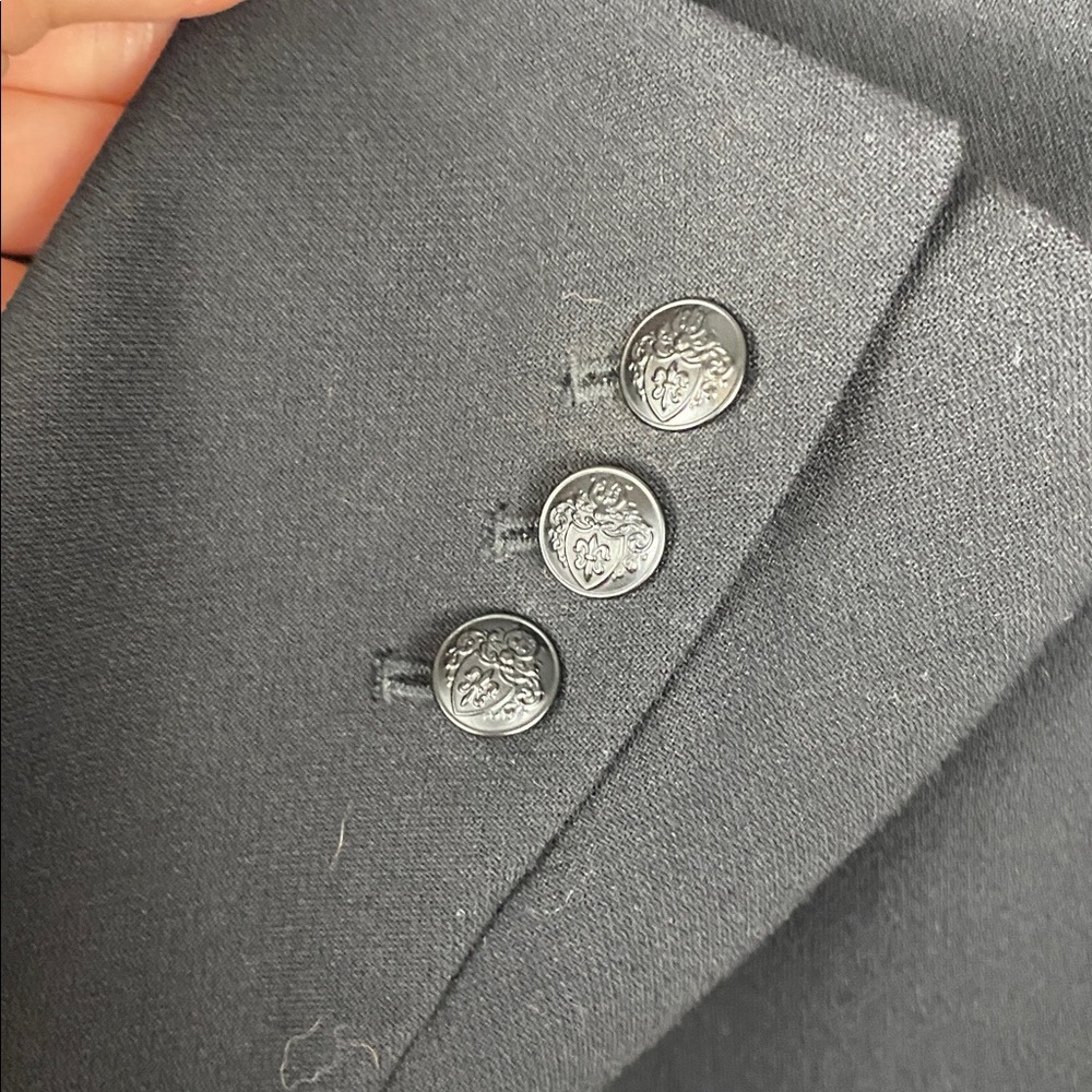 J. Crew Classic Black Button Closure Suit Blazer Sz 8 - Picture 10 of 15